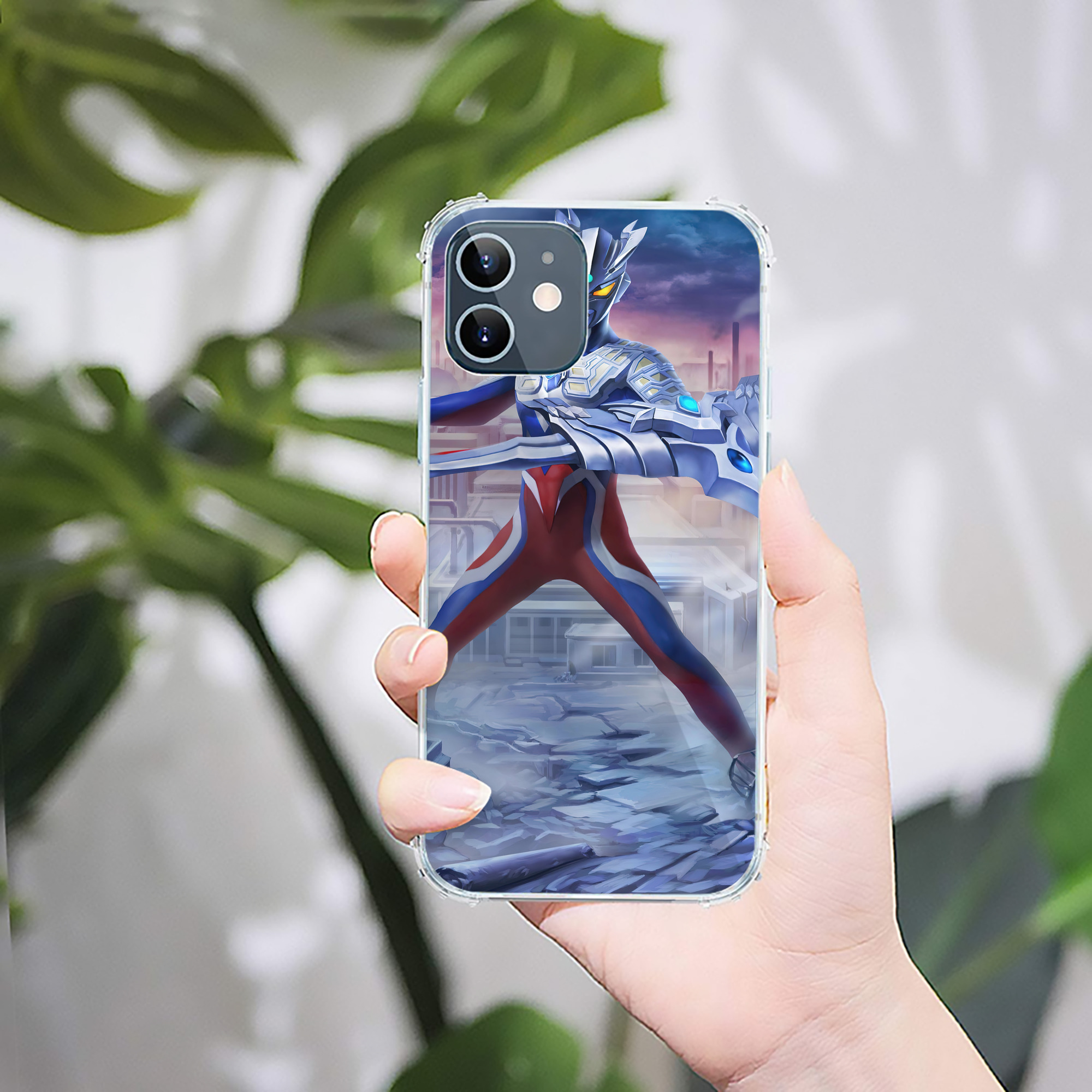 （画像用） ウルトラマン Ultraman 【iPhone 12シリーズ対応】透明スマホケース（クリアソフトケース）